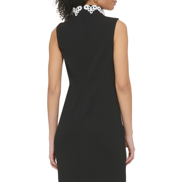 Petite Lace-Trim Shift Dress - Picture 5 of 11